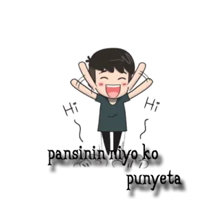 👋 8df5fd92 Hi Hi Cartone animato, Carino, Amichevole, Saluto, Felice, Saltando telegram sticker