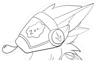 🛌 5a4a9185 Zzz... schläfrig, Protogen, Fellwesen, schlafend, Cartoon telegram sticker