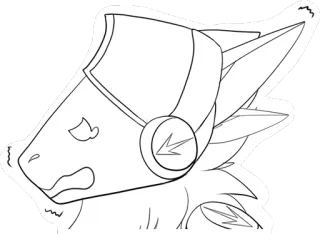 😭 b721554c Protogen, Furry, Cyborg, Visier, Tier, Anthro telegram sticker