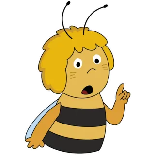 😦 04bc29ac Maya the Bee Biene Maja, Zeichentrick, Biene, animiert, Insekt, freundlich telegram sticker