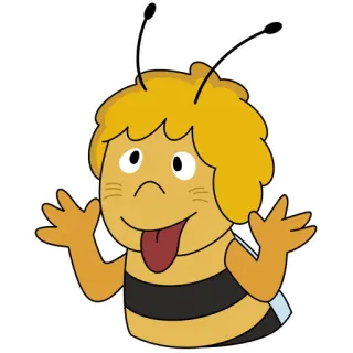 🤪 23450305 Maya Maya the Bee Biene, Cartoon, Biene Maja, Figur, lustig, süß telegram sticker