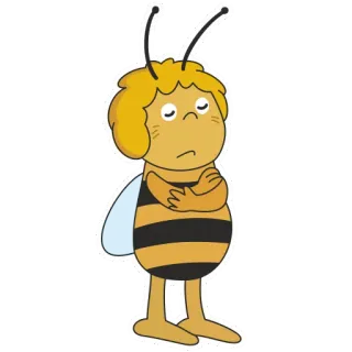 😤 29acc1f0 Maya the Bee Cartoon, Biene, Biene Maja, Insekt, Gelb, animiert telegram sticker