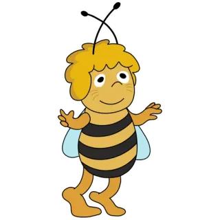 💃 36876643 Maya the Bee Biene Maja, Zeichentrick Biene, Tieraufkleber, süßer Aufkleber, Insekt, Kinderfigur telegram sticker