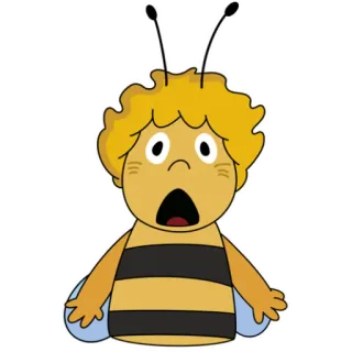 😨 537a95d0 Maya Maya the Bee Biene Maja, Cartoon, Biene, animiert, Figur telegram sticker