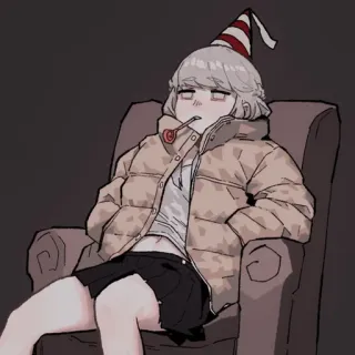 ⌛️ e248d4d3 anime, party, cartoon, cute, girl whatsapp sticker