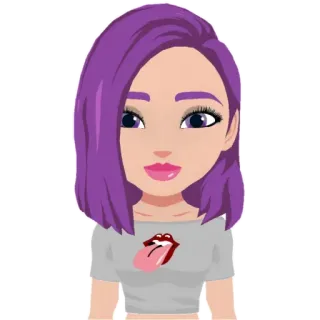 🙂 dbc8a102 Awatar, Kreskówka, Kobieta, Postać, Portret telegram sticker