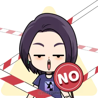 😑 b4d6af90 NO no, stop, vietato, negato, negativo telegram sticker