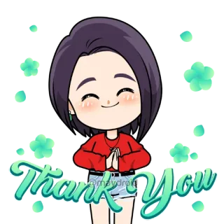 🥰 d2d958b0 Thank You grazie, gratitudine, saluto, espressione, adesivo digitale telegram sticker