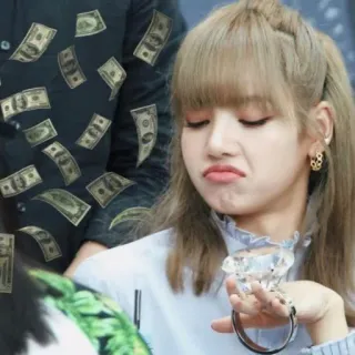 🤑 8458c9b3 деньги, бриллиант, женщина, богатство, дорогой, ювелирные изделия, наличные whatsapp sticker