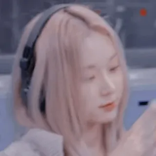 ☕ bd5671bc wanita, headphone, musik, potret, gadis, orang telegram sticker