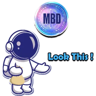 👆 e596cbf2 Look This ! 宇航员, 太空, 加密货币, MBD telegram sticker