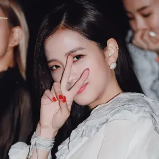 ✌ 2b460a22 wanita, perdamaian, gestur, orang, mode, potret whatsapp sticker