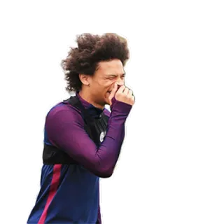 ☺️ b76a6a17 man, laughing, athlete, soccer player, sport, person whatsapp sticker