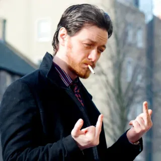 🖕 7bf2d771 Mann, Zigarette, Stinkefinger, Geste, beleidigend, Porträt, Rauchen telegram sticker