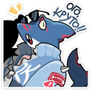 ⭐ 5bdafdcf ОГО, КРУТО!! squalo, cool, occhiali da sole, cartone animato, animale, adesivo whatsapp sticker