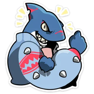 ⭐ 7167e253 Squalo, Animale, Cartone animato, Personaggio, Illustrazione, Adesivo whatsapp sticker