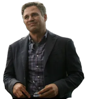 😅 44368ab8 Bruce Banner ผู้ชาย, คน, นักแสดง, ยิ้ม, ตัวละคร telegram sticker