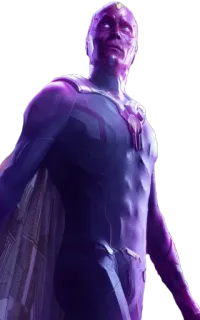 💎 f31ca592 Vision มาร์เวล, ซูเปอร์ฮีโร่, แอนดรอยด์, อเวนเจอร์ส, การ์ตูน, ไซไฟ telegram sticker