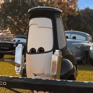 🎼 659e9ca3 Cars desenho animado, piano, personagem, animação telegram sticker