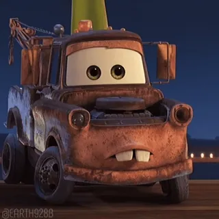 😃 a6acedc6 Mater Cars desenho animado, caminhão de reboque, animado, Disney, Pixar, carro telegram sticker