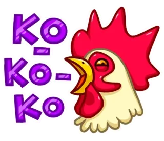🐓 93f3c0fc KO-KO-KO kurczak, zwierzę, śmieszne, mem, ptak telegram sticker