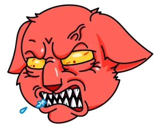 😡 f6bbc71c zły, zdenerwowany, zirytowany, kreskówka, kot telegram sticker