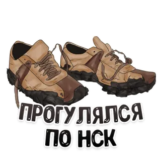 💩 f8a012c4 ПРОГУЛЯЛСЯ ПО НСК scarpe, fangoso, passeggiata, città, novosibirsk, russia whatsapp sticker