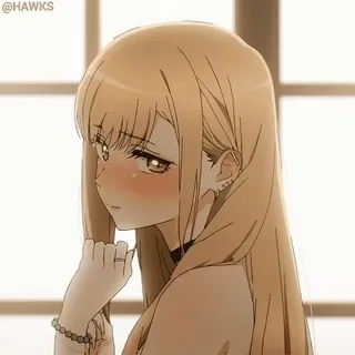 😳 35bf9ba4 Marin Kitagawa My Dress-Up Darling Anime, Mangá, Marin Kitagawa, My Dress-Up Darling, fofo, ruborizar, kawaii telegram sticker