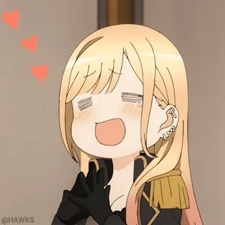 🥰 be8db105 Marin Kitagawa My Dress-Up Darling Anime, Mangá, Fofo, Garota, Corações, Marin Kitagawa, My Dress-Up Darling telegram sticker