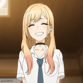 ❓ d4badbf1 Marin Kitagawa My Dress-Up Darling anime, garota, sorriso, Marin Kitagawa, My Dress-Up Darling, fofa telegram sticker