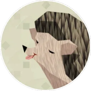 😜 9acf9f01 ouriço, animal, adesivo, fofo, desenho animado, geométrico telegram sticker