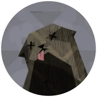 💀 de8cb2e8 animal, morto, lontra, desenho animado, engraçado, low poly telegram sticker