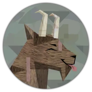 😶 2e9b775d koza, zwierzę, kreskówka, naklejka, ilustracja, rogi telegram sticker