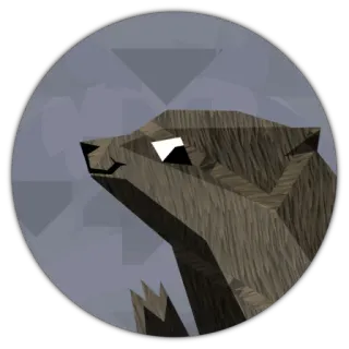 😶 9dcb343c rosomak, zwierzę, ssak, dzika przyroda, naklejka, geometryczny telegram sticker