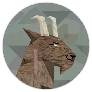 😶 d45b9055 koza, zwierzę, farma, góra, natura telegram sticker