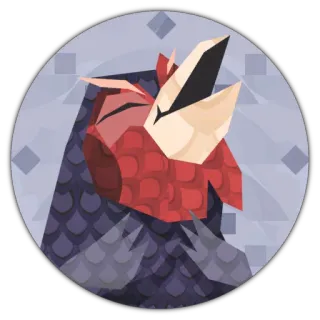 😶 d60b6f42 zwierzę, ptasi, ptak, herb, geometryczny, naklejka telegram sticker