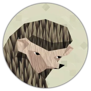 😶 d70c1383 jeż, zwierzę, naklejka, ilustracja, natura, ssak telegram sticker