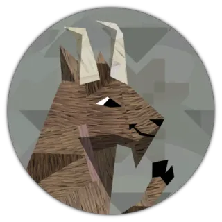 😶 dd3a7d9f koza, zwierzę, naklejka, kreskówka, projekt telegram sticker