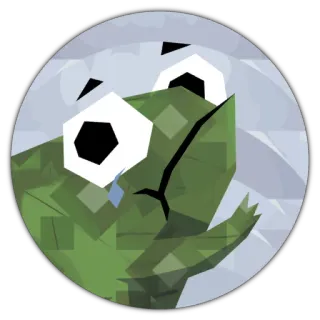 😶 f84fea19 żaba, smutny, płacz, naklejka, zwierzę, kreskówka, geometryczny telegram sticker