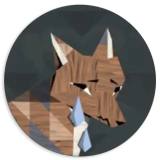 😢 07f223c4 หมาป่า, เรขาคณิต, สติกเกอร์, สัตว์, ดิจิทัลอาร์ต telegram sticker