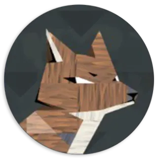 😼 b463b7b3 สุนัขจิ้งจอก, สัตว์, เรขาคณิต, สติกเกอร์, ไม้, สีน้ำตาล, สัตว์ป่า telegram sticker