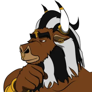 😄 ca596e31 anthro, minotaur, bull, anthropomorphic, male, character, artwork telegram sticker