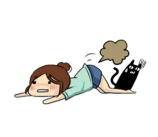 🚶 96fb1718 Kartun, Kucing, Kentut, Humor, Lucu, Animasi whatsapp sticker