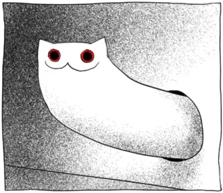 🐱 674f1992 gatto, gatto lungo, creatura, meme whatsapp sticker