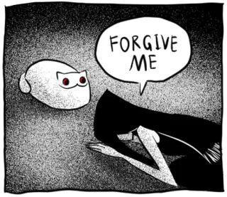 🐱 736004d5 FORGIVE ME triste, scuse, cartone animato, personaggio, fumetto, arte whatsapp sticker