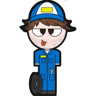 😛 f48b2af2 mechanic, car, tire, auto, repair, wrench whatsapp sticker