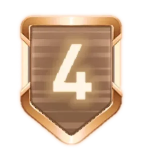 4⃣ 994b3783 4 nomor, lencana, empat, permainan, stiker, tingkat, medali whatsapp sticker