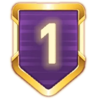 1⃣ a8bb7152 1 Nomor 1, Ungu, Lencana, Peringkat, Pertama, Emas whatsapp sticker