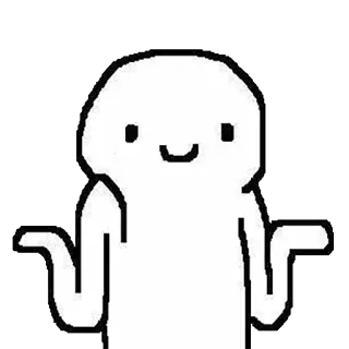 🙂 0827adae scrollata di spalle, domanda, non lo so, bianco, omino stilizzato, insicuro telegram sticker