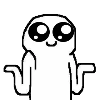 😊 474406c7 Meme, Confuso, Domanda, Scrollata di spalle, Espressione, Internet telegram sticker